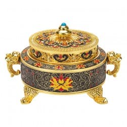 ALSANIDI, Traditional incense burner, Brown, Size 13.5*9.7*7.7 Cm