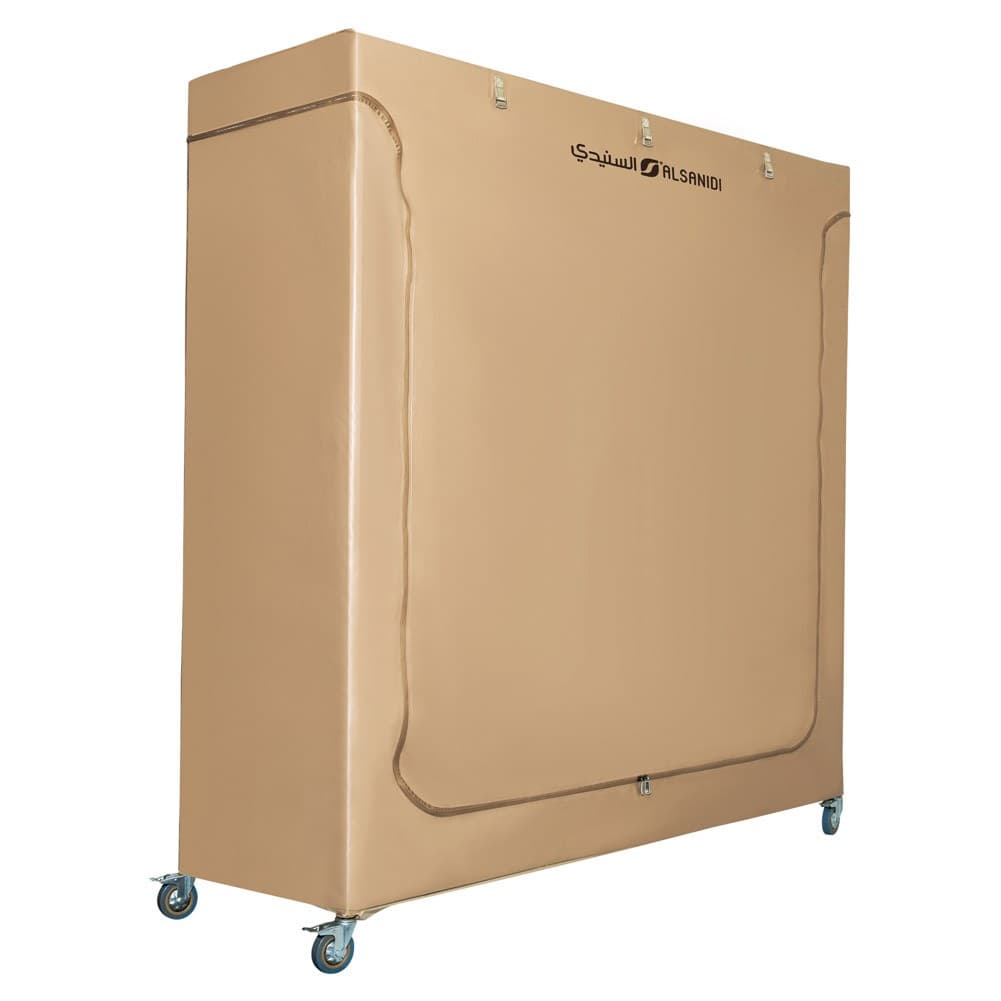 ALSANIDI, Outdoor Iron Kit Storage Cupboard, Backyard storage shed, Sandy, Size 193*65*200 Cm