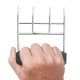 ALSANIDI, Long Stainless Steel Grilling Fork, BBQ Fork, Black, Size 10.5*13.5 Cm