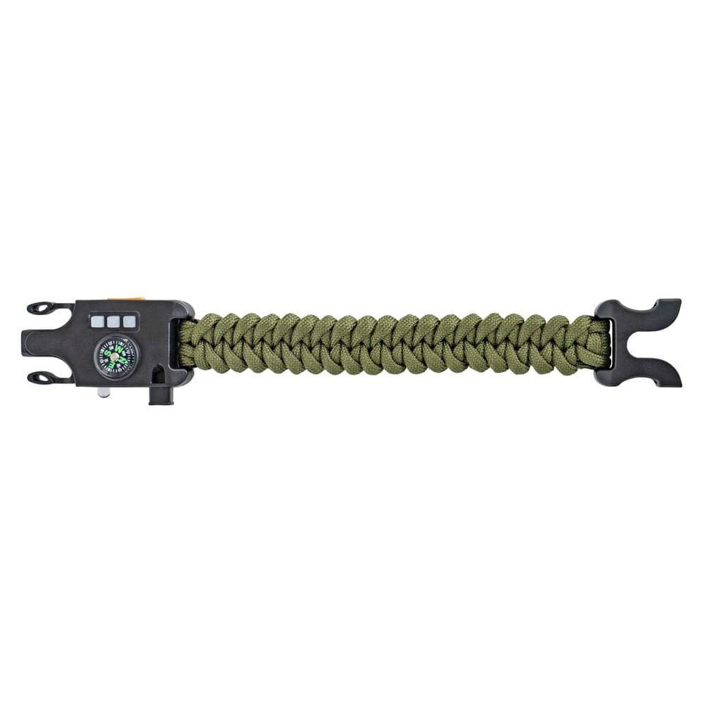 ALSANIDI, Multi-function Outdoor Survival Bracelet, Emergency Survival Bracelet, Green, Size 24*3.8*1.5 Cm
