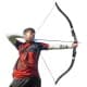 DPT, curved bow for archery, Black, Size1.4*0.248 م