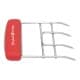 ALSANIDI, Long Stainless Steel Grilling Fork, BBQ Fork, Red, Size 10.5*13.5 Cm