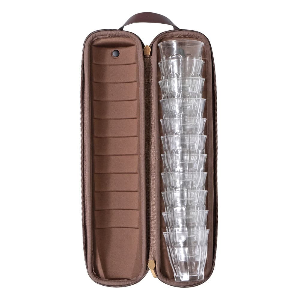 ALSANIDI, Full anti-shock cups bag, Tea cups Bag, Oud, Size 7.2*35 Cm