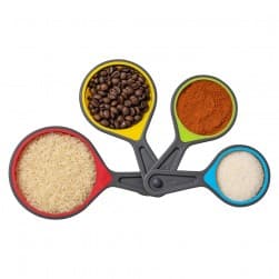 ALSANIDI, Measuring Spoon Set, Standard Measuring Spoon, Multicolored , Set 4 pcs