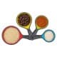 ALSANIDI, Measuring Spoon Set, Standard Measuring Spoon, Multicolored , Set 4 pcs