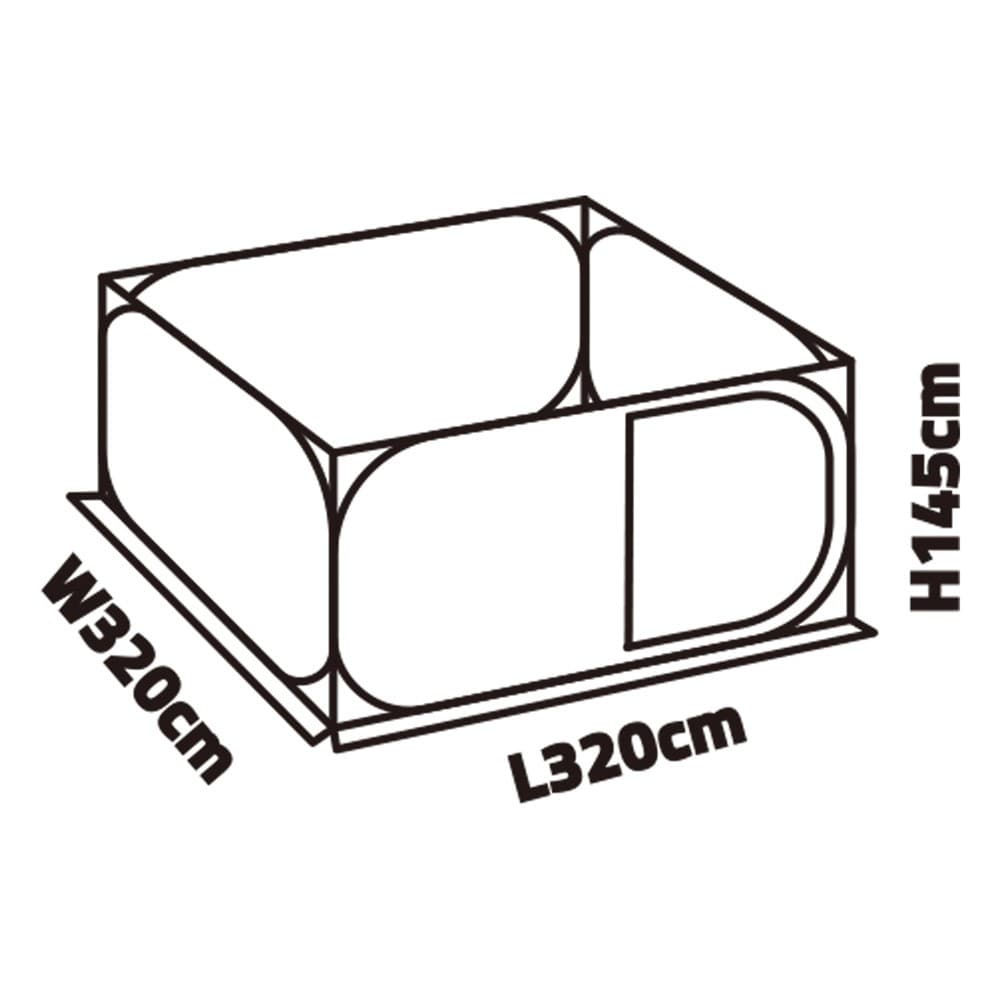 ALSANIDI, Nylon windbreak for trips, Camping Curtain, Sandy, Size320*320*145 Cm