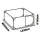 ALSANIDI, Nylon windbreak for trips, Camping Curtain, Sandy, Size320*320*145 Cm