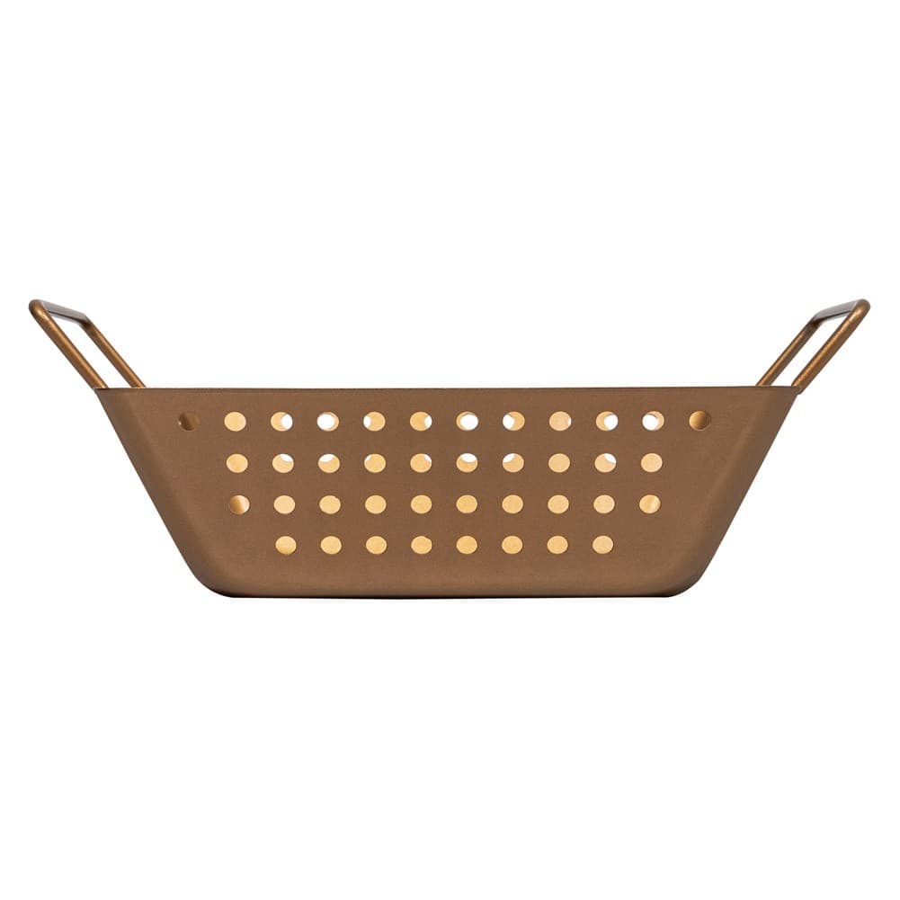 ALSANIDI, Non-stick grill basket, Grill grates, Gold, Size 21.5*21.5*6.5 Cm