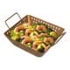 ALSANIDI, Non-stick grill basket, Grill grates, Gold, Size 21.5*21.5*6.5 Cm