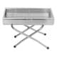 ALSANIDI, Charcoal grill for trips, Portable Charcoal Grill, Silver, Size 46.5*26.5*31 Cm