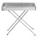 ALSANIDI, Charcoal grill for trips, Portable Charcoal Grill, Silver, Size 71*32.5*69.5 Cm