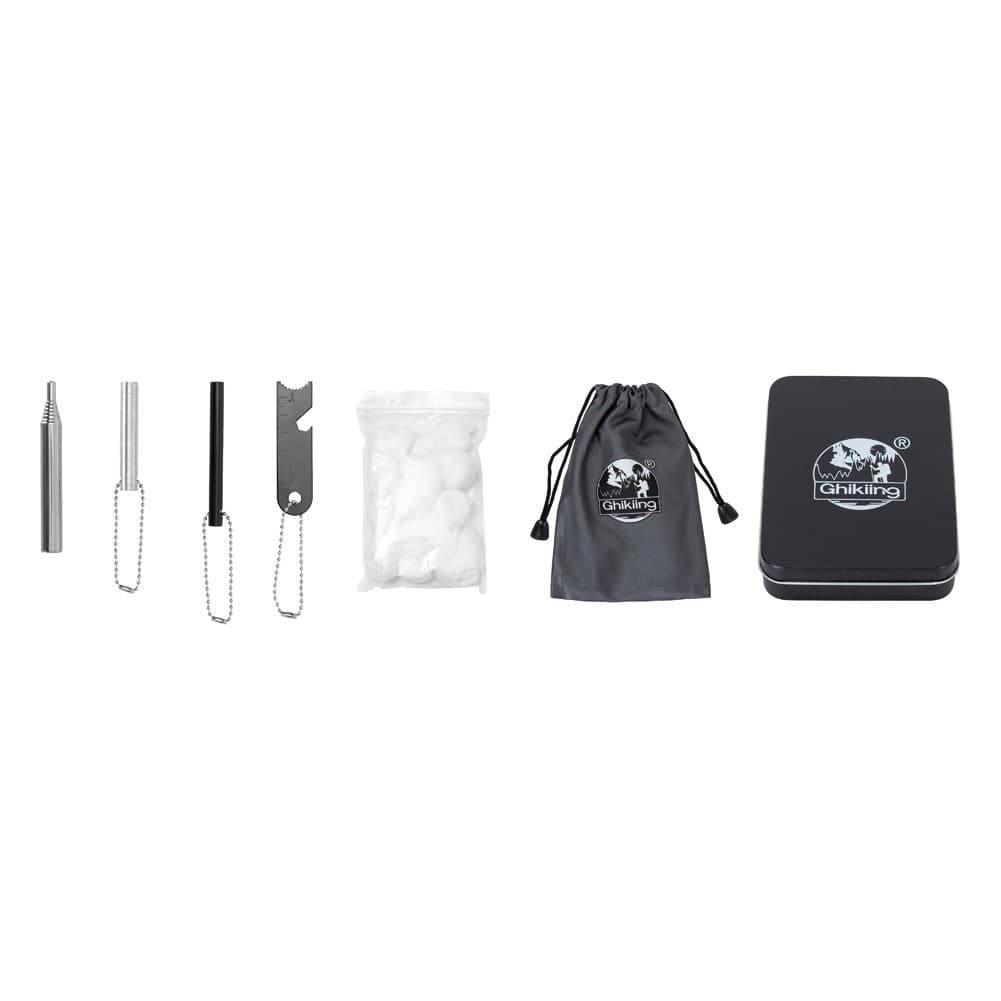 Ghiking, Fire-starting tool set, Black, Size 0.8*8 Cm