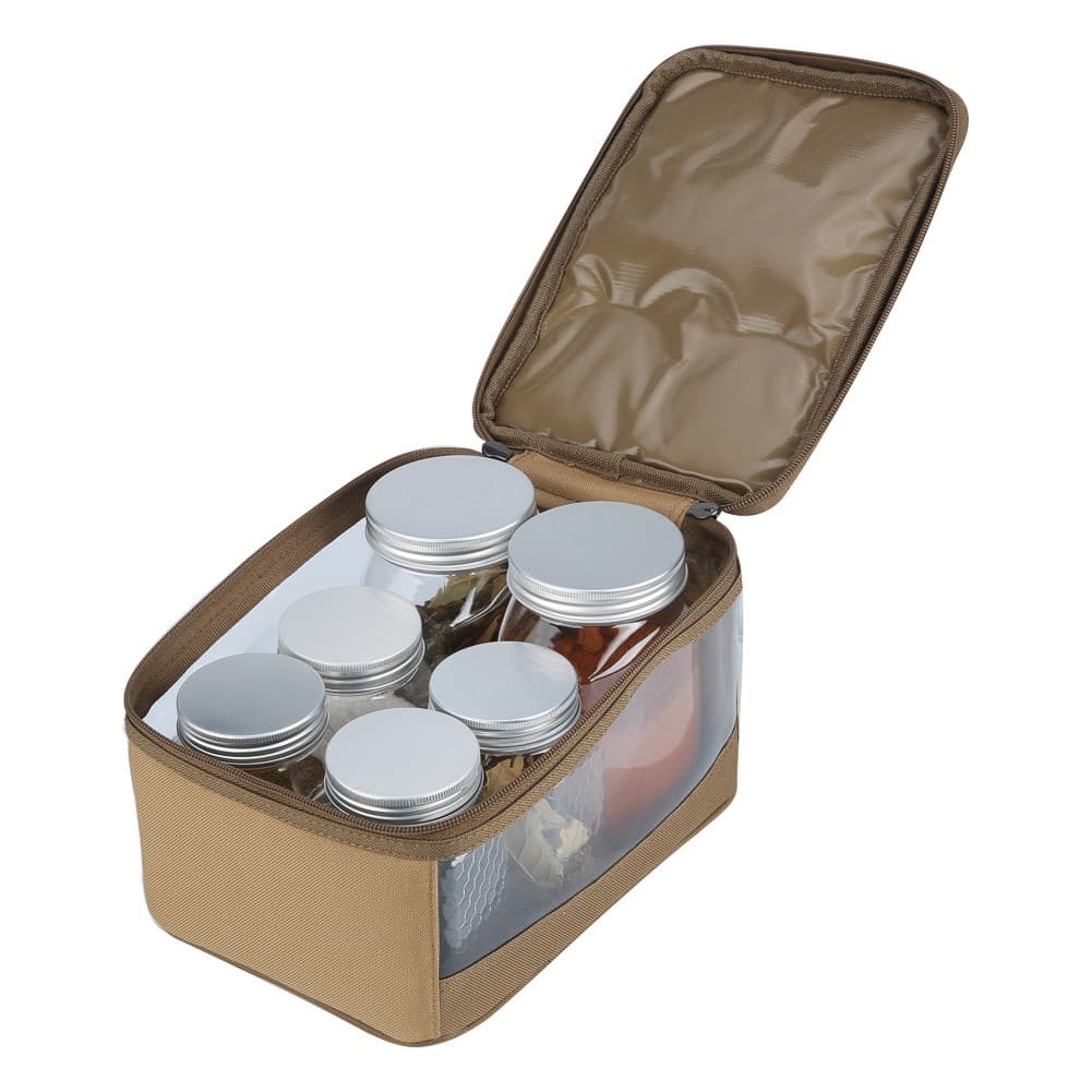 ALSANIDI, spices set bag, Completed spices cans, Kaki, Set 6 pcs