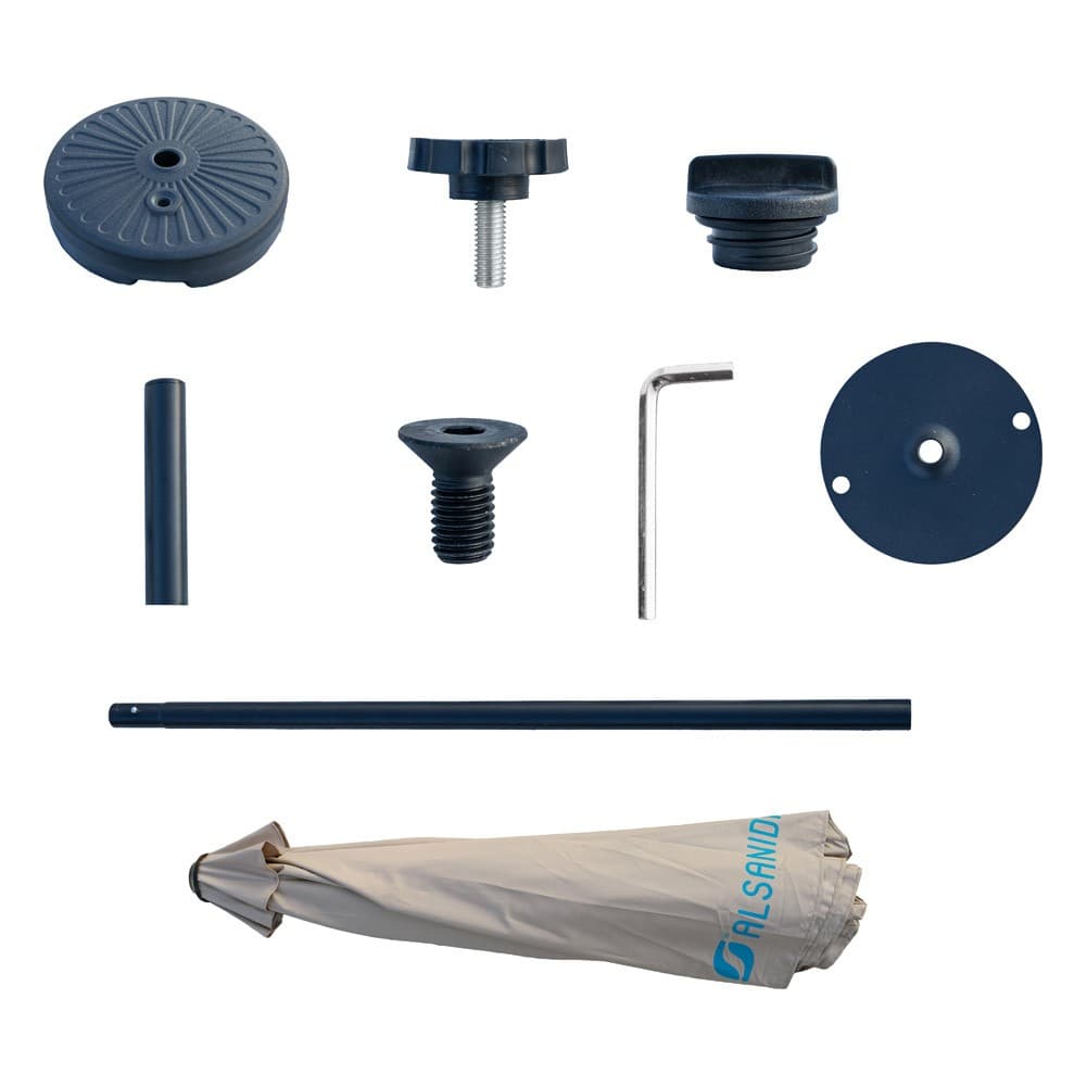 ALSANIDI, Garden and camping umbrella, Portable Car Umbrella, Kaki, Size 300 Cm