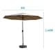 ALSANIDI, Garden and camping umbrella, Portable Car Umbrella, Kaki, Size 300 Cm