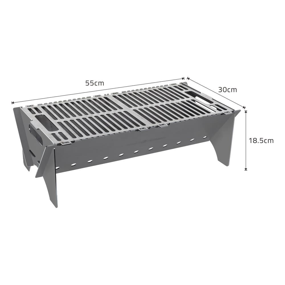 ALSANIDI, Picnic grill, Outdoor grill, Silver, Size 55*30*18.5 Cm