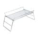 ALSANIDI, Foldable Fire Stand, Portable mini barbecue charcoal grill for picnics, Silver, Size 15.5*20*41 Cm