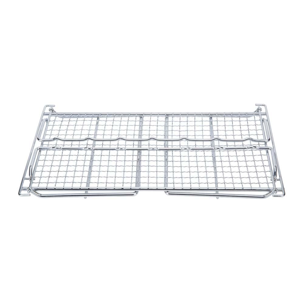 ALSANIDI, Foldable Fire Stand, Portable mini barbecue charcoal grill for picnics, Silver, Size 15.5*20*41 Cm
