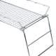 ALSANIDI, Foldable Fire Stand, Portable mini barbecue charcoal grill for picnics, Silver, Size 15.5*20*41 Cm