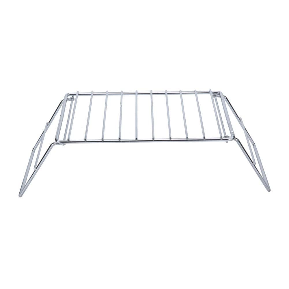 ALSANIDI, Foldable Fire Stand, Portable mini barbecue charcoal grill for picnics, Silver, Size 15.5*20*37 Cm