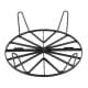 ALSANIDI, Round foldable fire stand, Portable mini barbecue charcoal grill for picnics, Black, Size 35 Cm
