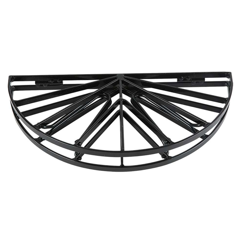 ALSANIDI, Round foldable fire stand, Portable mini barbecue charcoal grill for picnics, Black, Size 35 Cm