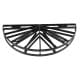 ALSANIDI, Round foldable fire stand, Portable mini barbecue charcoal grill for picnics, Black, Size 35 Cm