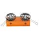 ALSANIDI, Fire Stand, Portable mini barbecue charcoal grill for picnics, Silver, Size 17.5 Cm