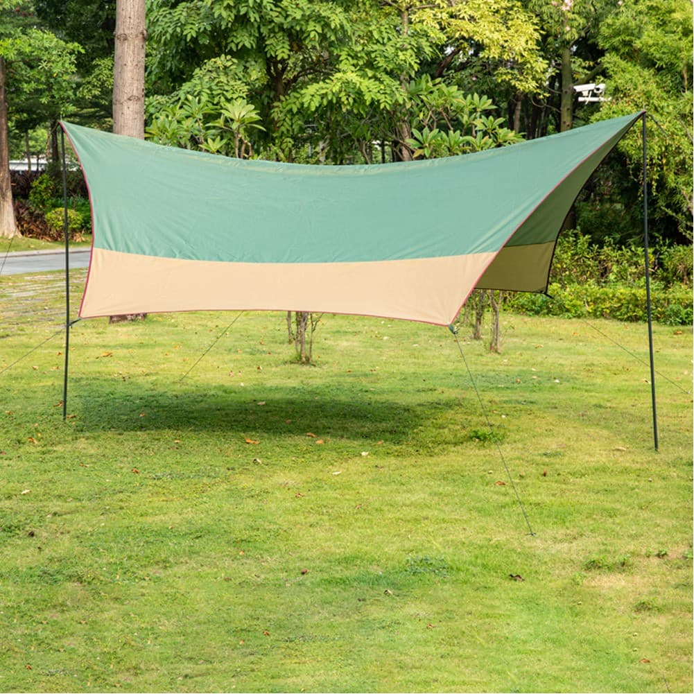ALSANIDI, Road Umbrella, Portable Car Canopy, Green, Size 3.1*4.3 Metre