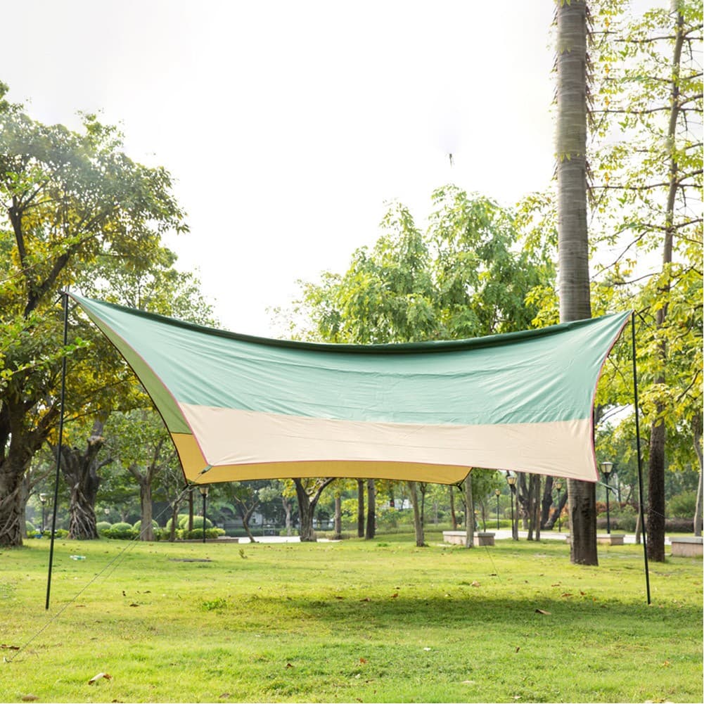 ALSANIDI, Road Umbrella, Portable Car Canopy, Green, Size 3.1*4.3 Metre