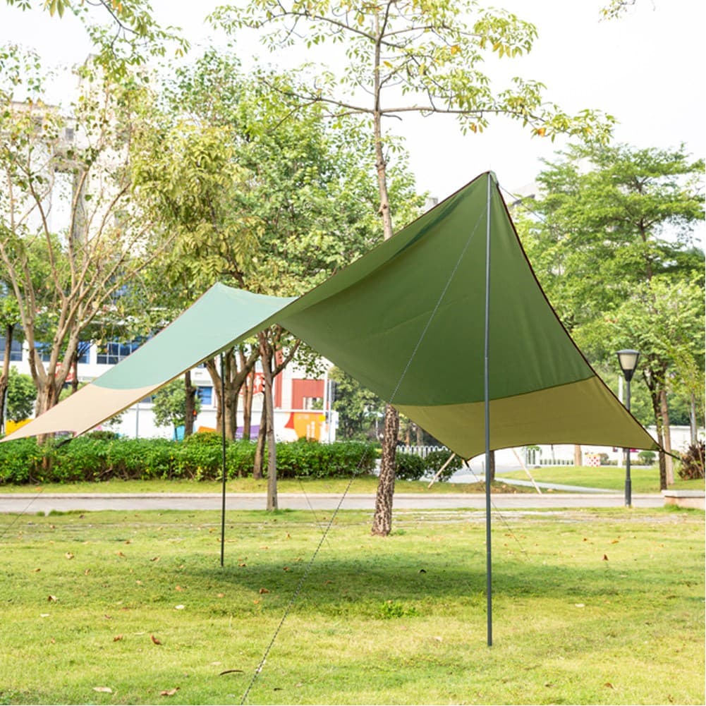 ALSANIDI, Road Umbrella, Portable Car Canopy, Green, Size 3.1*4.3 Metre