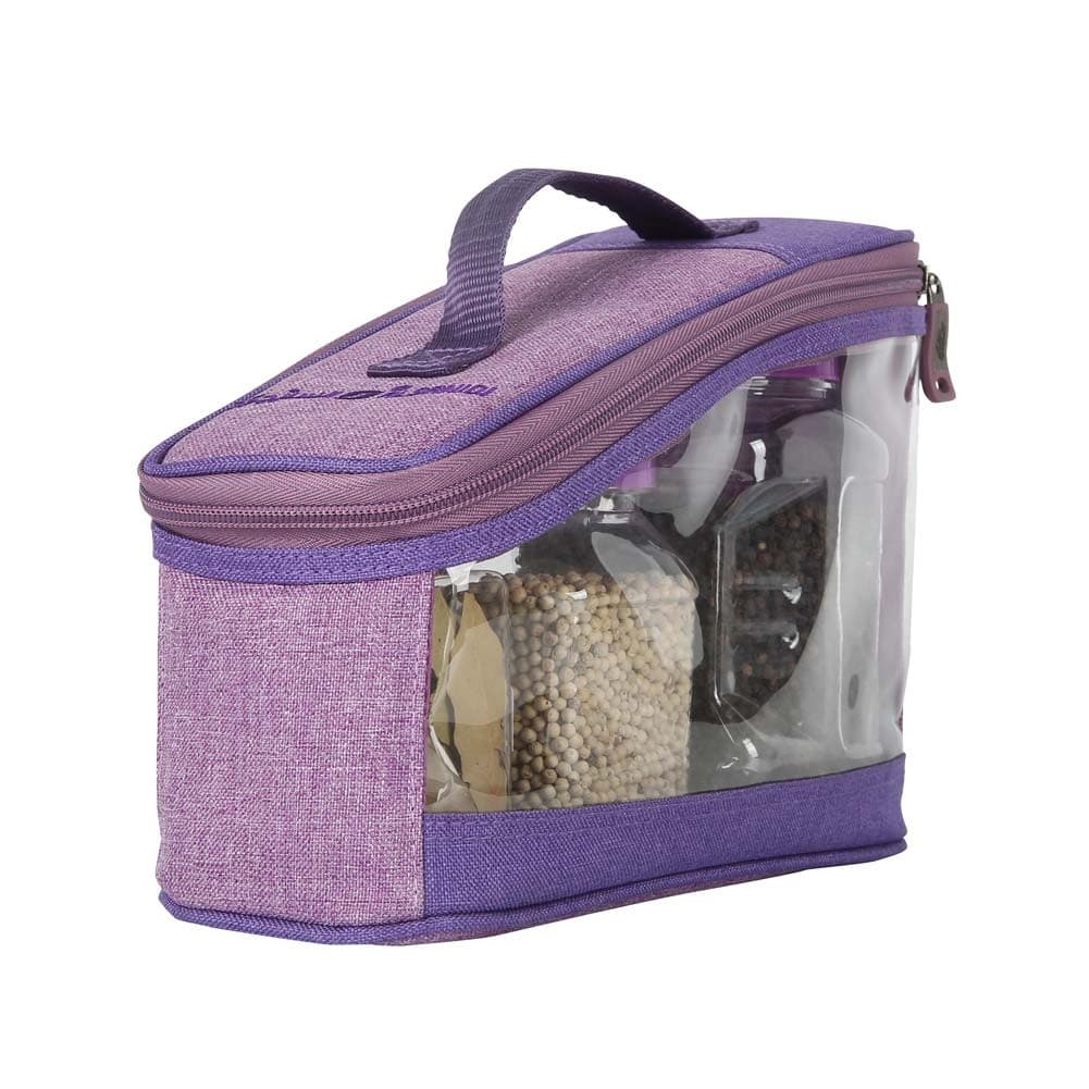 ALSANIDI, spices set bag, Completed spices cans, Lilac, Set 3 pcs