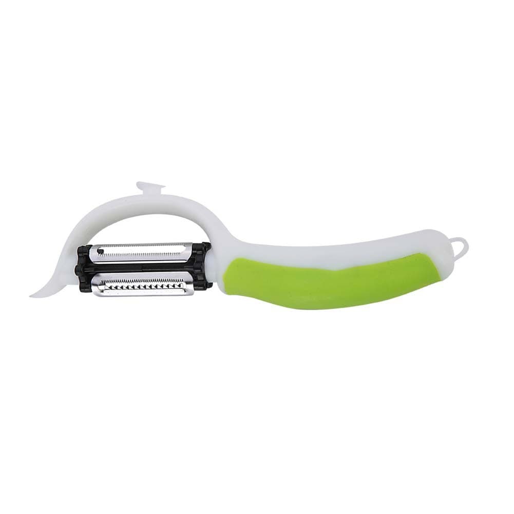 ALSANIDI, Plastic fruit and Vegetables peeler, Potatoes peeler, Green, Size 21 Cm