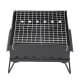 ALSANIDI, Charcoal grill for trips, Portable Charcoal Grill, Black, Size 34*34 Cm