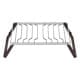 ALSANIDI, Portable Outdoor Burner Stand, Portable mini barbecue charcoal grill for picnics, Silver*Brown, Size 20*40 Cm