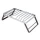 ALSANIDI, Portable Outdoor Burner Stand, Portable mini barbecue charcoal grill for picnics, Silver*Brown, Size 20*40 Cm