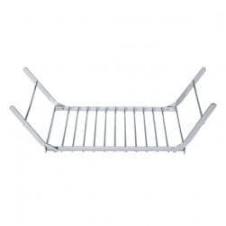 ALSANIDI, Foldable Fire Stand, Portable mini barbecue charcoal grill for picnics, Silver, Size 14*21*35 Cm
