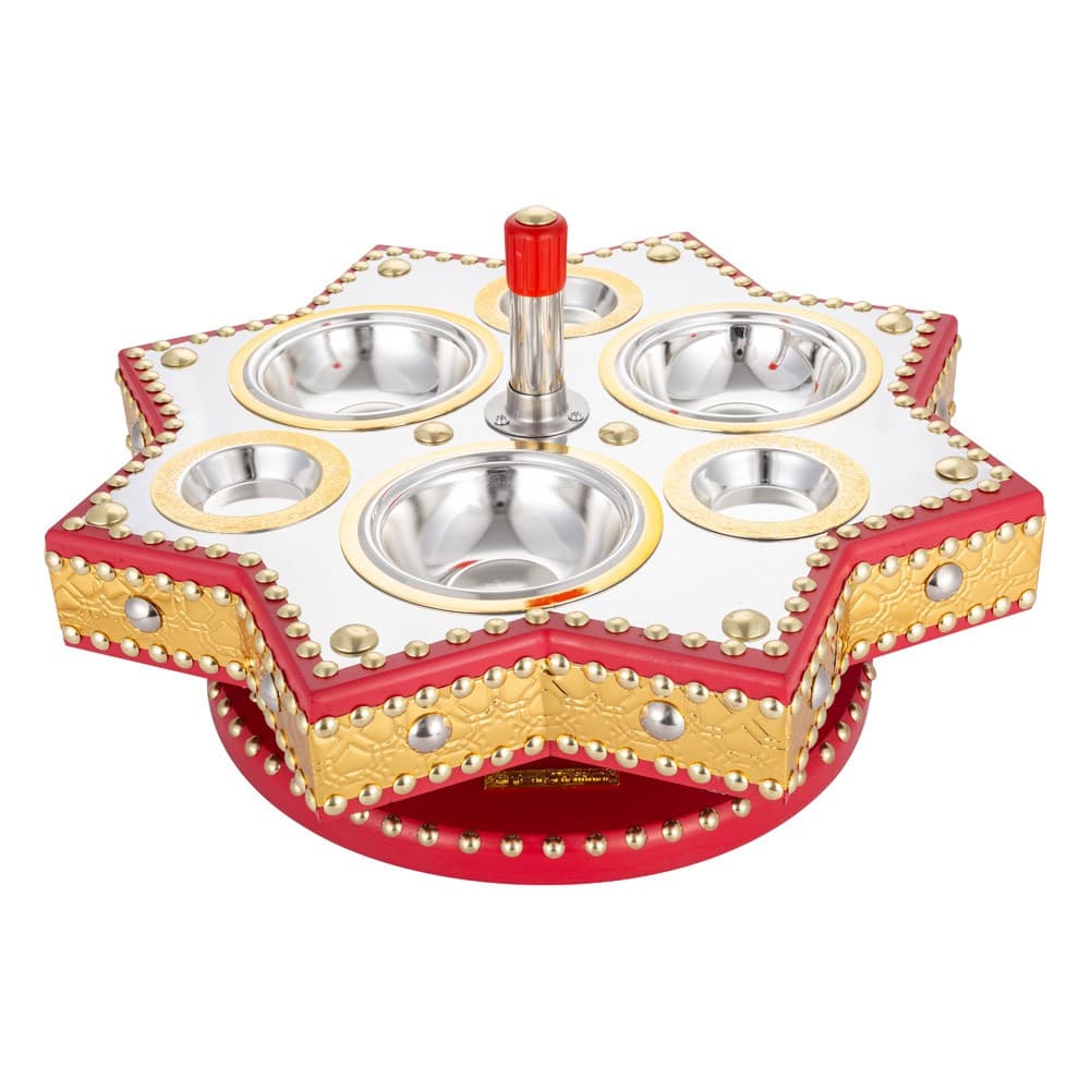 ALSANIDI, Dates and Nuts Heritage Hospitality Set, Date Palm Squeezer, Red