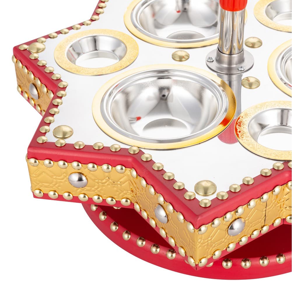 ALSANIDI, Dates and Nuts Heritage Hospitality Set, Date Palm Squeezer, Red