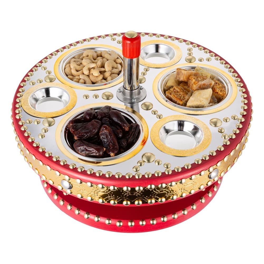 ALSANIDI, Dates and Nuts Heritage Hospitality Set, Date Palm Squeezer, Red