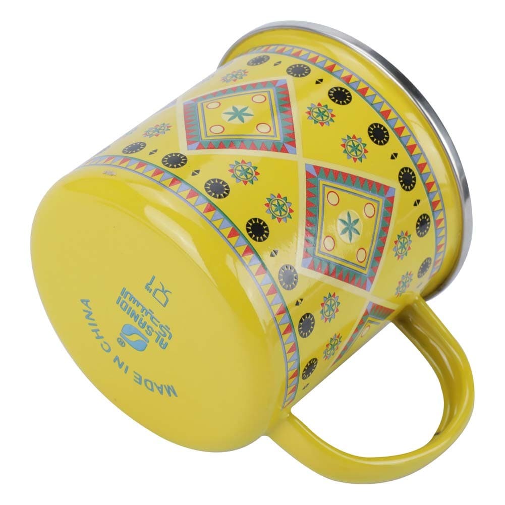 ALSANIDI, Najdi inscription cup, Coffee cup for trips and travel, Yellow, capacity 750 ml