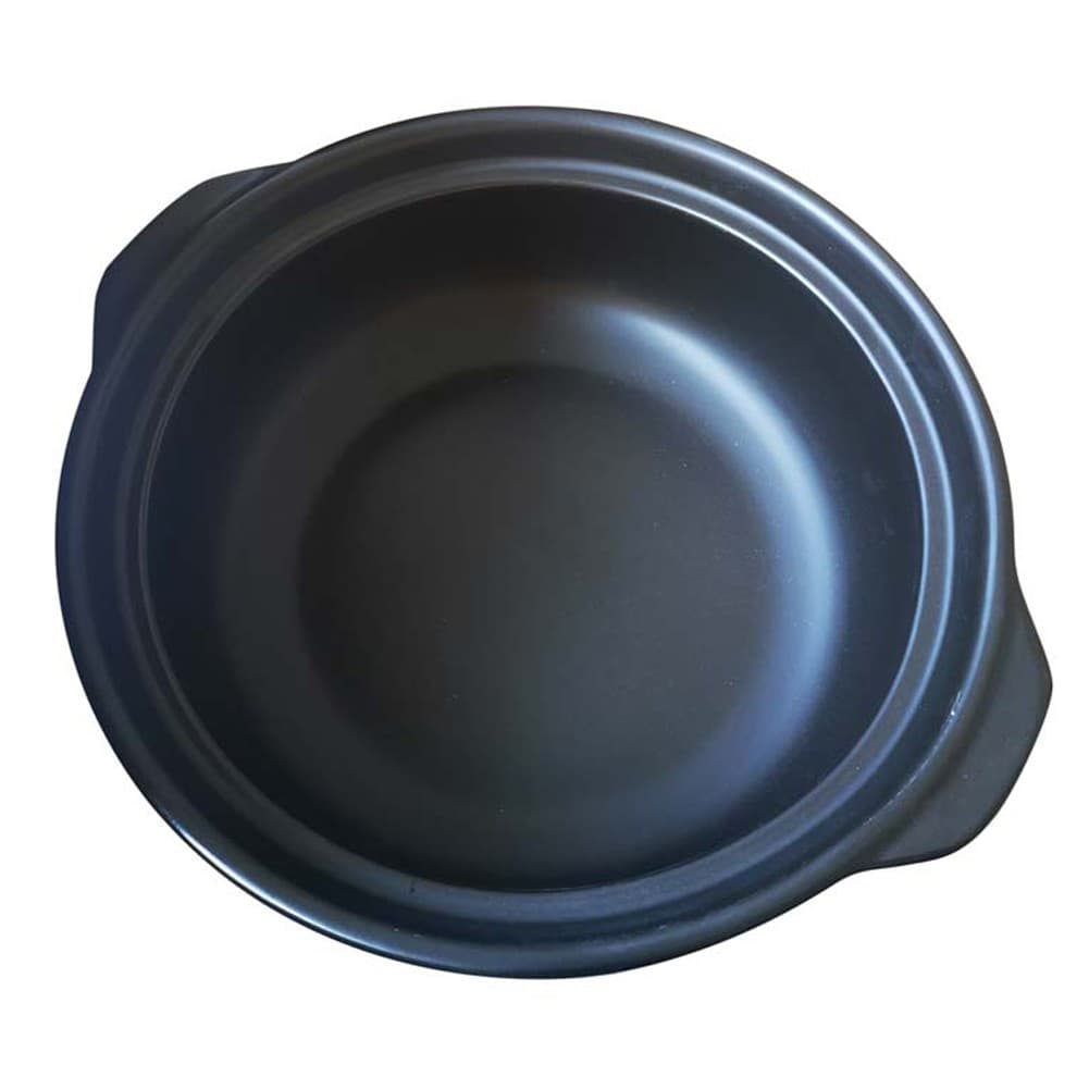 ALSANIDI, Heat pottery pot, Thermal pottery pot, Black, capacity 2.2 L Size 24 Cm