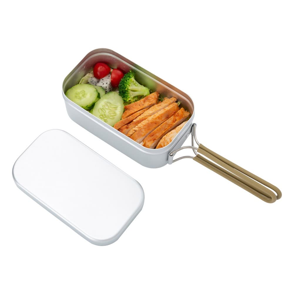 ALSANIDI, Aluminum food container, Silver, Size 16.5*9.5*5 Cm