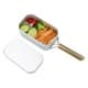 ALSANIDI, Aluminum food container, Silver, Size 16.5*9.5*5 Cm