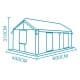 ALSANIDI, Air Cotton Tent for Trips, Inflatable Tent, Kaki, Size 400*600 Cm