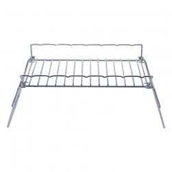 ALSANIDI, Foldable Fire Stand, Portable mini barbecue charcoal grill for picnics, Silver, Size 15.5*20*41 Cm