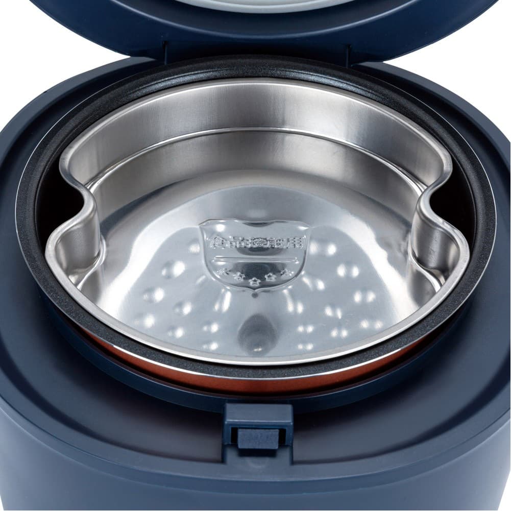 DPT, Electric rice cooker, Portable cooking pot, Blue, capacity2L|Size25.6*23.6*20.6Cm