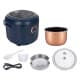 DPT, Electric rice cooker, Portable cooking pot, Blue, capacity2L|Size25.6*23.6*20.6Cm