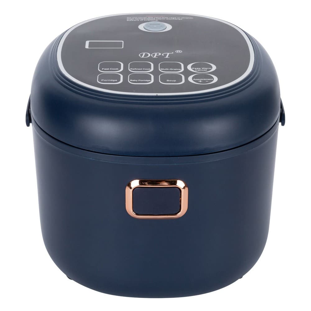 DPT, Electric rice cooker, Portable cooking pot, Blue, capacity2L|Size25.6*23.6*20.6Cm