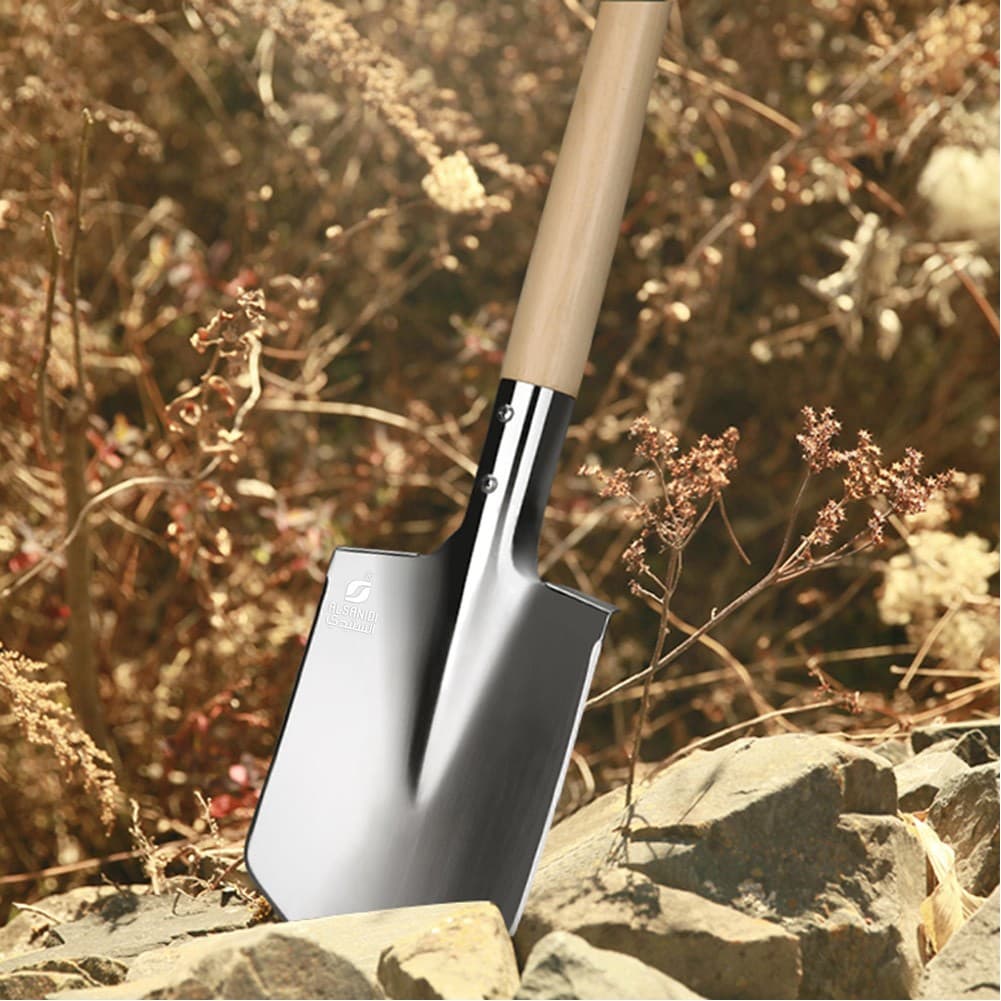 ALSANIDI, Stainless Steel Creek Shovel, Red, Size 57 Cm